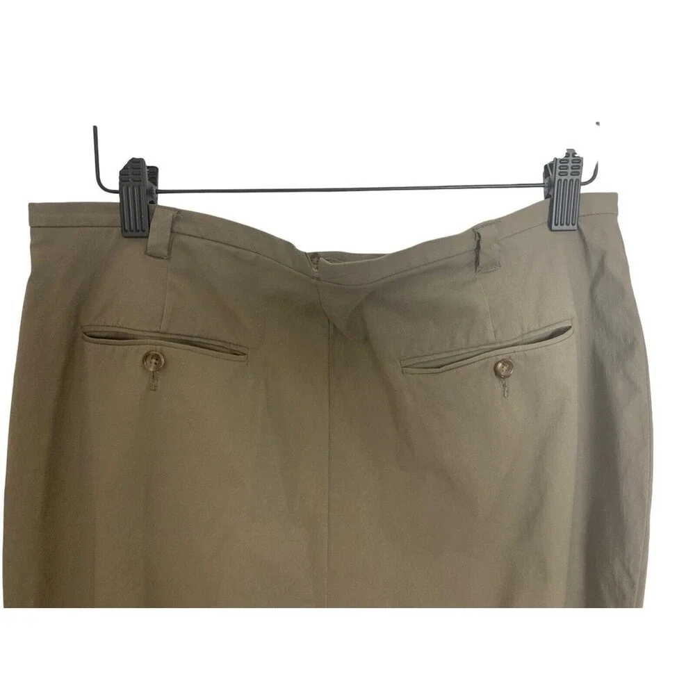 Banana Republic Stretch Pants Women's Sz 10 High Rise Thin Waist Dark Beige Ankl - Picture 4 of 10
